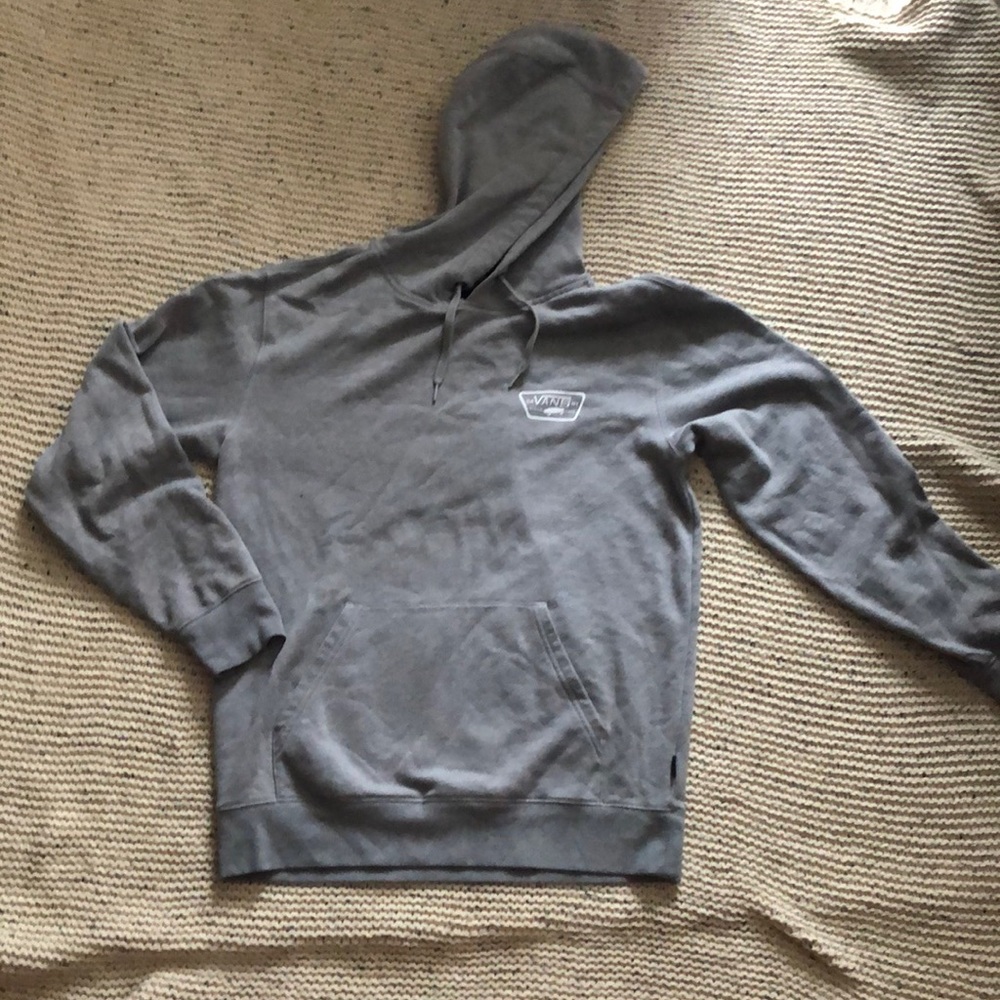 Grey Vans pull over hoodie, Mens small